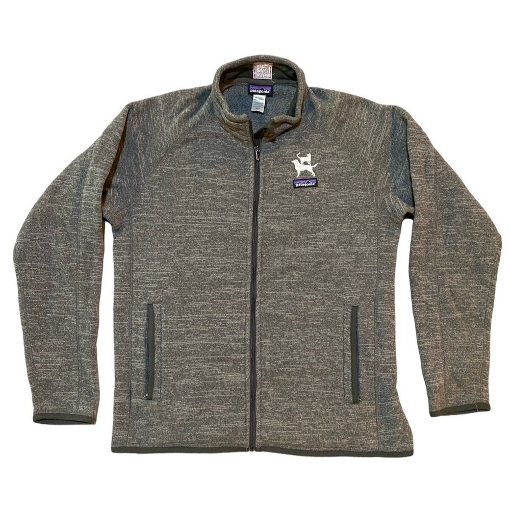Patagonia Better Sweater Mens L Gray Jacket Full Zip 3Pocket Heather Embroidered